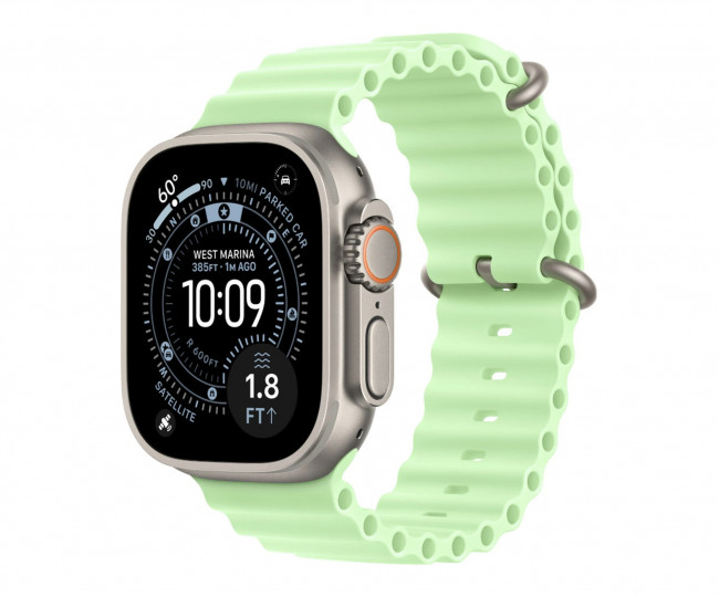 Apple Watch Ultra 3 GPS + Cellular 49mm Black Tit. Case w. Neon Green Ocean Band (MGCL4) б/в